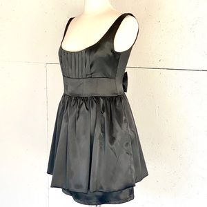 Vintage 80’s! Beulah satin mini dress with bubble skirt with low back and bow